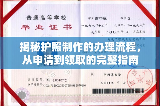 高雄揭秘护照制作的办理流程，从申请到领取的完整指南