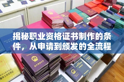 高雄揭秘职业资格证书制作的条件，从申请到颁发的全流程解析