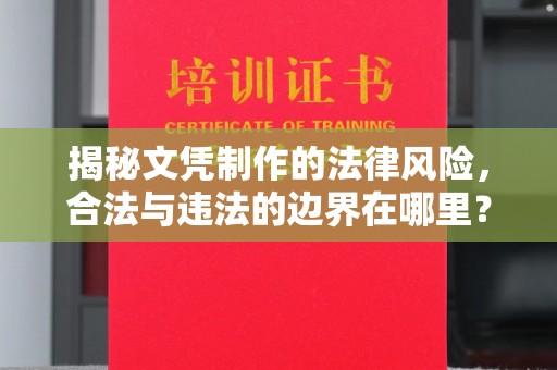 高雄揭秘文凭制作的法律风险，合法与违法的边界在哪里？