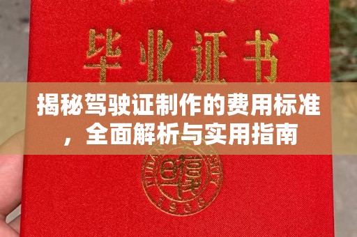 高雄揭秘驾驶证制作的费用标准，全面解析与实用指南