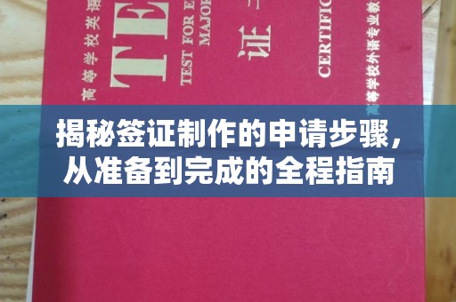 高雄揭秘签证制作的申请步骤，从准备到完成的全程指南