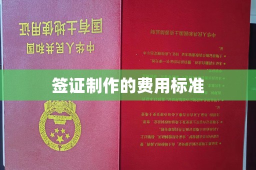 高雄签证制作的费用标准